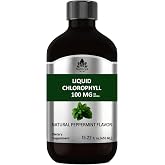 Nutrivya Liquid Chlorophyll 100 MG per Serving, Natural Peppermint Flavor, Chlorophyll Supplement, Non-GMO, Vegan, 15.22 Fl Oz