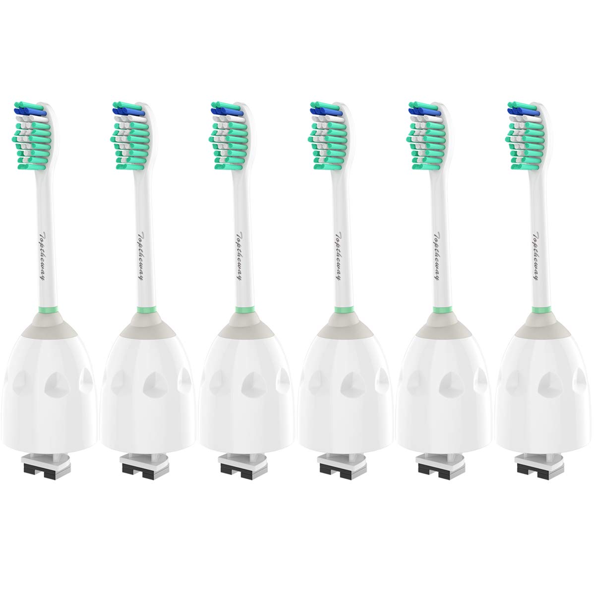 Toptheway Replacement Sonicare Toothbrush heads, Brush heads for Philips Sonicare E-Series HX7022/66, 6 Count, Fit Sonicare Essence, Xtreme, Elite, Advance and CleanCare Electric Toothbrush