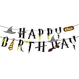 YoHold Wizard Happy Birthday Felt Banner for Wizard, Halloween Birthday Party Supplies Decorations,Party Supplies Wizard Deco