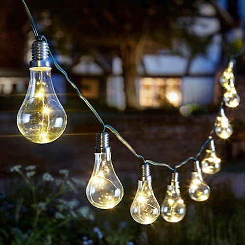 Solar Outdoor String Lights 10PCS LED Waterproof Ball Lights Christmas Lights Solar Powered Starry Fairy String lights for Garden, Patio, Yard, Home, Christmas Tree, Parties