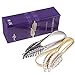 Waist Belt, ISWEES 2 Pieces Metal Leaves Waistband Elastic Stretch Waist Strap Cummerbund - Golden and Silver