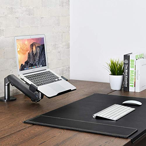 MPK Laptop arm Mount for Desk, Single Gas Spring Laptop Arm Desk Stand/Holder,Extra Laptop Tray