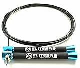 ELITE SURGE Premium Jump Rope by EliteSRS Fitness for Double Unders & Speed Skipping with Adjustable Cable - Blue