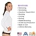 Goddess Rash Guards Women's  Long Sleeve UV 50 Sun Protection Swim Shirt, White