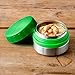 LunchBots Rounds 4oz Stainless Steel Non-insulated Leak-Proof Snack Container for Kids and Adults - Small Food Jar for Dressings, Dips, and Finger Foods - Dishwasher Safe - Green
