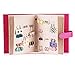 Csinos Jewelry Organizer, Portable Earring Holder Pu Leather Travel Jewelry Organizer Case with Foldable Book Design for Girls Women(Fuchsia)