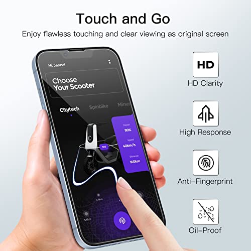 JETech Full Coverage Screen Protector For IPhone 14 6.1Inch, 9H