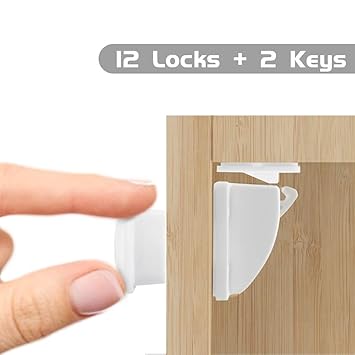 Amazon Com Gloue Safety Magnetic Locks For Cabinet And Drawers