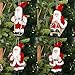 CHENGMON Christmas Santa Claus Ornaments Decorations for Tree Hanging Figurines Collection Traditional Holding Home Decors Set of 9 Pcs Assortment Pack 6