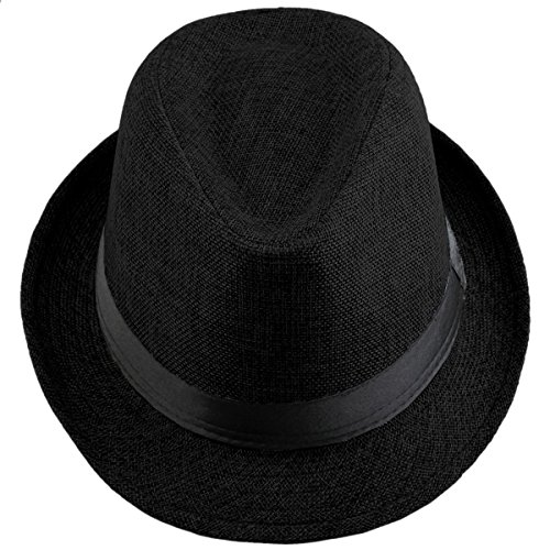 Samtree fedora hats for women men,braid straw short brim jazz pan…