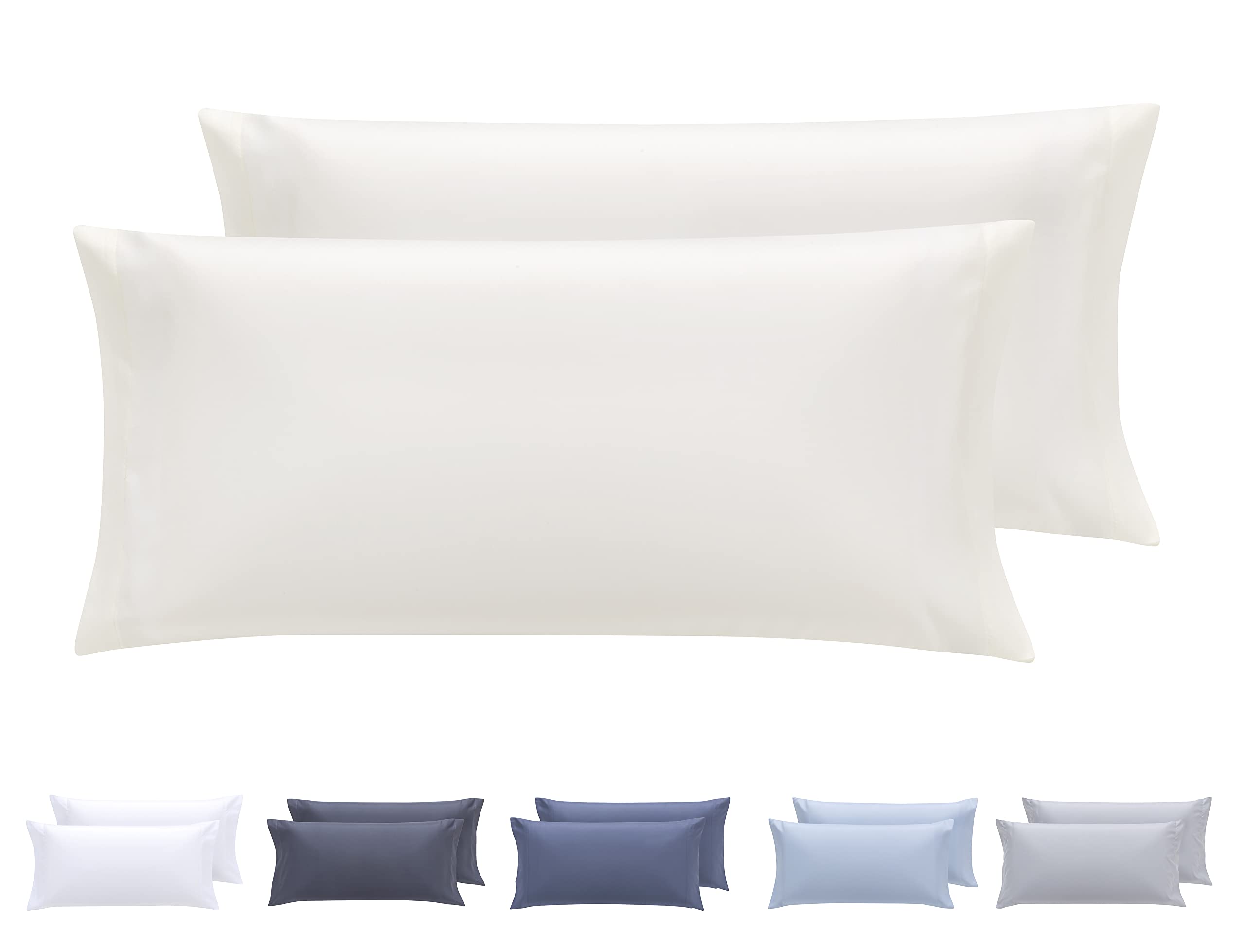 Todocama 2 Pack of Beige Cushion Covers - Extra Soft Hypoallergenic - 70x40cm