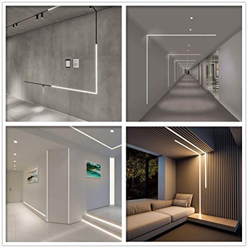 inShareplus LED Aluminum Channel System U Shape With Milk White Cover, End Caps and Mounting Clips, Aluminum Profile for LED Strip Light Installations, U02 Model, 10 Pack, 3.3ft/1 Meter, Silver