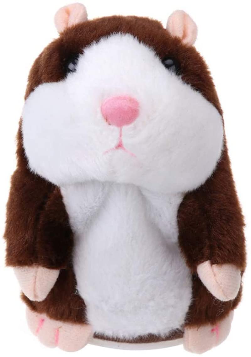 Adorable Talking Hamster Toy Mimicry Pet Mouse Speaking Plush Toy Repeat What You Say Electronic Record Doll Toy Stuffed Animal Interactive Sensory Educational Toy Birthday Xmas Gift