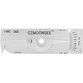 CZMOONSEE V-WAC Stainless Steel Imperial Weld Groove Biting Depth Gauge, Depth Inspection Gauge, Professional Welder Measuring Tool