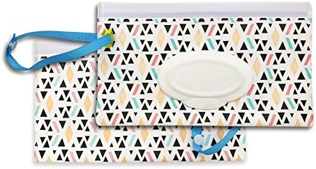 Sungrace 3 Pack Reusable Wet Wipe Case Wipe Pouch Dispenser for Baby