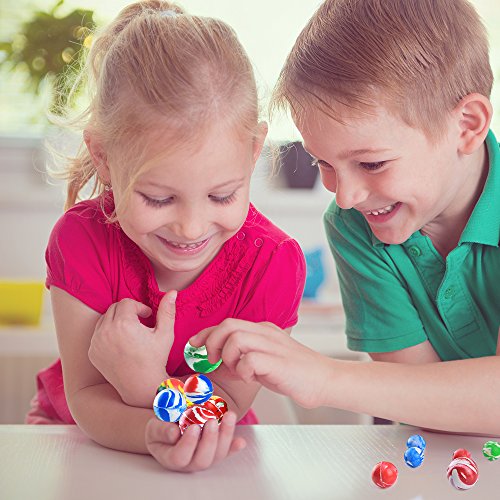 image for Pllieay 28 Pieces Bouncy Balls Assorted Colors and Sizes Rubber Balls 