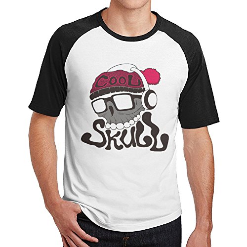 SFPOIVC Unisex Short Sleeves Round-neck Skull Print Cotton T-shirt Tops XL