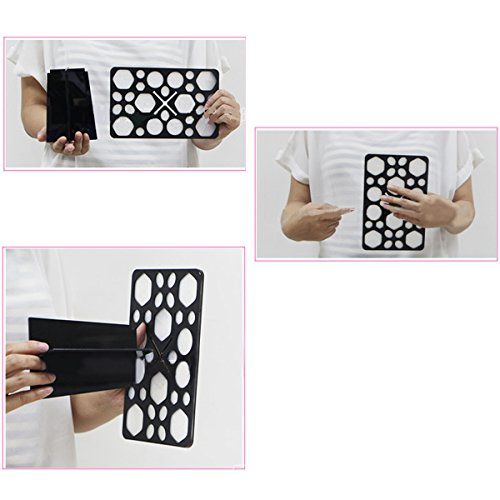 Mily Air Drying Tower Makeup Brush Tree Holder Tower Organizer Rack Cosmetic Tool Holder-28 Mix Size Holes,Folding,Collapsible - Thumbnail 2