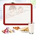 2 Pcs Non-Stick Silicone Baking Mat, Baking Sheet Glass Fiber Rolling Dough Mat for Cake Cookie