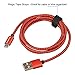Onite USB Type C Durable Braided Charging Sync Data Cable for Samsung Galaxy S8 S8+, Moto Z, LG V20 G5 G6, Google Nexus 5X 6P, Pixel XL, Red-Black