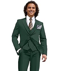 Men's Green Party Homcoming Suits Solid Blazer Vest