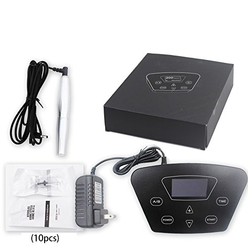 Permanent Makeup Machine - BIOMASER Permanent Makeup Tattoo Machines Device Kit Include Intelligent Digital Power Supply and Permanent Makeup Tattoo Pen with 10pcs Microblading Cartridge Needles