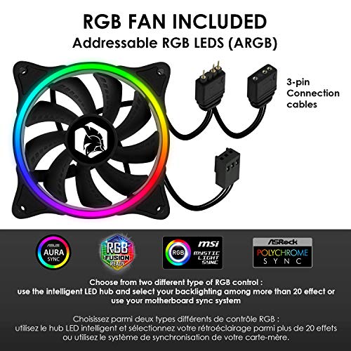 EMPIRE-GAMING--Caja-PC-Gamer-Diamond-ARGB-Torre-Mediana-ATX--Frontal-Diamante-Plexigls-y-Pared-Lateral-de-Vidrio-Templado--4-Ventiladores-LED-RGB-direccionables-120-mm