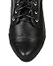 Breckelle BC45 Women Leatherette Oxford Almond Toe Lace Up Cuff Ankle Bootie - Black