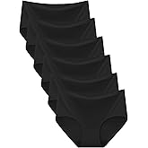 Bolivelan Women's Seamless Bikini Underwear Mid Rise No Show Soft Cheeky Ladies Underwear for Women 6 Pack