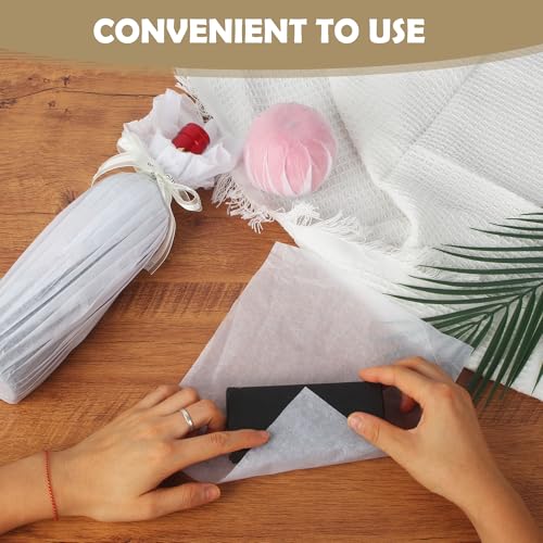 120 Sheets of White Tissue Paper, 50 x 70 cm Tissue Paper for Packaging, Gift Bags, Christmas Gift Wrapping, Crafts, DIY, Birthdays, Weddings (White)