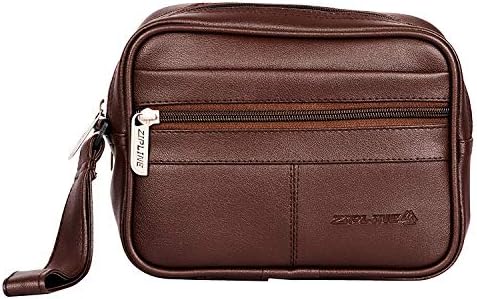 Zipline Synthetic Toiletry Bag (Black_921 - S - Brn)