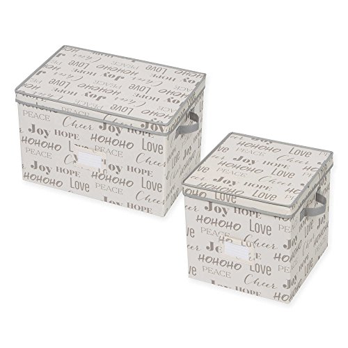 HomeCrate Christmas Ornament Storage Box with Lid and Adjustable Dividers, Holds Up To 36 Ornaments 4" Dia