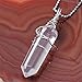 Ayliss Wire Wrap Gemstone Crystal Quartz Healing Point Chakra Pendants for Necklace (Clear Crystal Quartz)