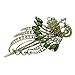Newstarfactory Green Vintage Peacock Alligator Hair Clip with Exclusive Gift
