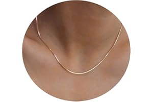 Mauzew 18K Gold Plated Necklaces for Women Simple Satellite Beaded Choker Necklaces Dainty Gold Coin Disc Chain Minimalist La