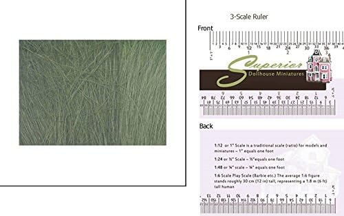 Superior Dollhouse Miniatures Dollhouse Miniature Field Grass-medium Green
