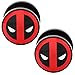 Deadpool Logo Screw-On Acrylic Plug Pair