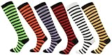 Ladies Cute Colorful Design Knee High Socks Assorted 6-Pack