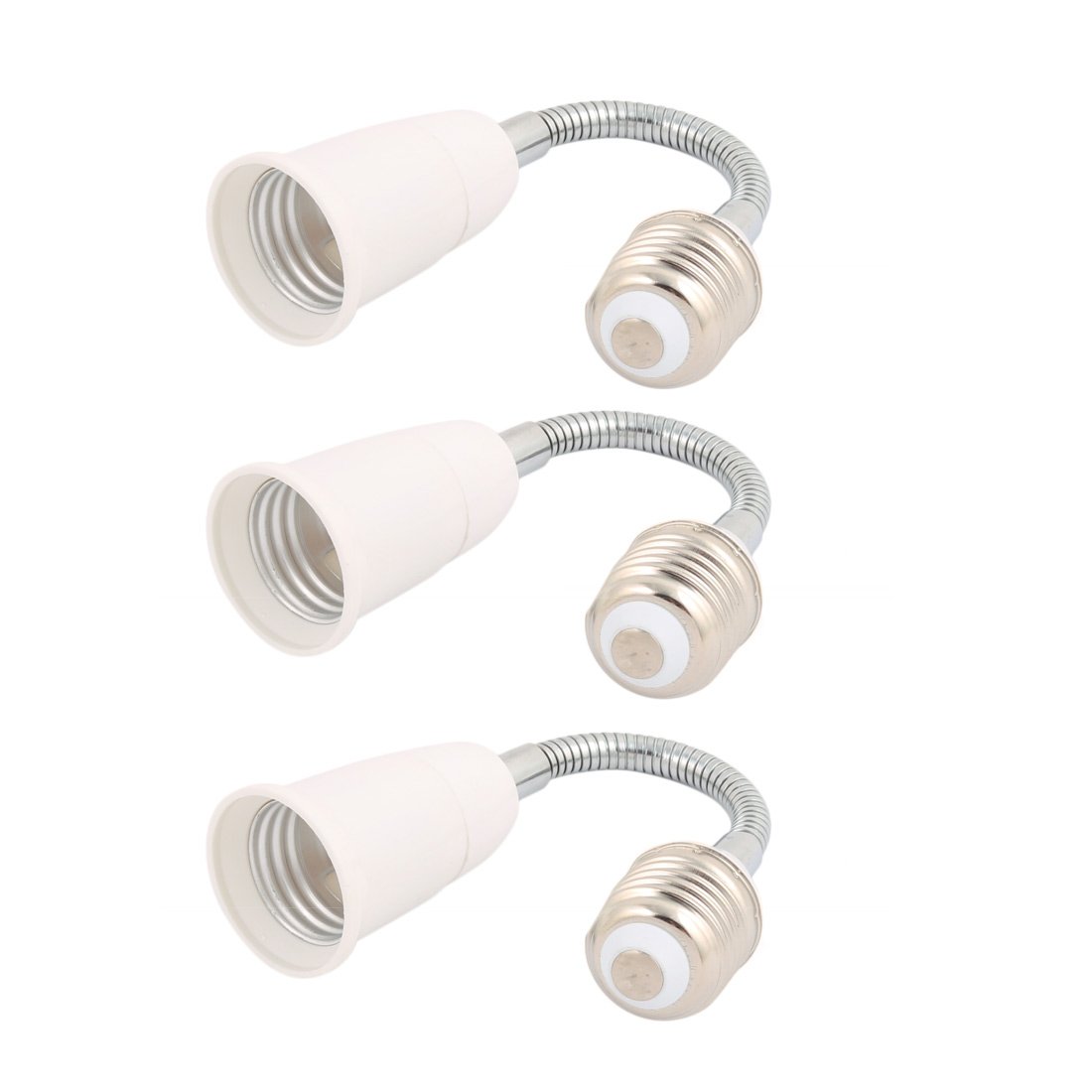 Sourcingmap 3Pcs E27 to E27 Light Lamp Bulb All Direction Extension Adapter Extenders 18cm Length