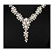 FAYBOX Glamorous Crystal Rhinestone Beading Necklace Earrings Wedding Jewelry Sets