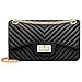 Women Fashion Shoulder Bag Jelly Clutch Handbag Quilted Crossbody Bag with Chain - Black