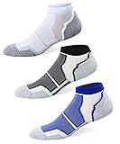 Well Knitting Men's 6 Pairs Cushioned Coolmax Tennis Sports Running Ankle Socks