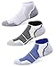 Well Knitting Men's 6 Pairs Cushioned Coolmax Sports Running Ankle Socks