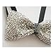 Sunny Home Men's Crystal Shining Pre Tied Bow Tie Bowtie Wedding Party (Silver White)