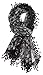Cindy and Wendy Lightweight Soft Leaf Lace Fringes Scarf shawl wrap for Women,Black Grey,One Size