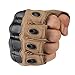 JIUSY Tactical Gloves Military Fingerless Hard Rubber Knuckle Half Finger for Army Gear Sports Driving Shooting Paintball Riding Motorcycle Hunting Gloves Size Medium Brown