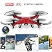 SYMA X5C Drone with 2.0MP HD Camera RC Quadcopter with 3D Flips & High/Low Speed & Left/Right Mode Exclusive Red Color
