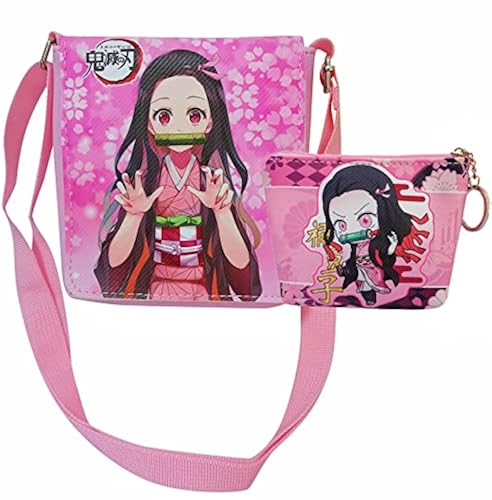 Demon Slayer Messenger Bag & Purse Set, Kamado Nezuko Tanjiro Shoulder