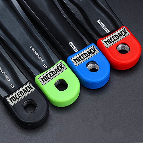 NICEDACK Bicycle Crankset Protective Cover, 2 PCS Sleeve Protector Mountain Road Bike Arm Boots Fixed Gear Bicycle Crank Protective Cover (red)