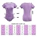 Littleforbig Adult Baby Diaper Lover (ABDL) Button Crotch Romper Onesie Pastel Series (XXL, Purple)